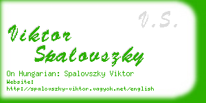 viktor spalovszky business card